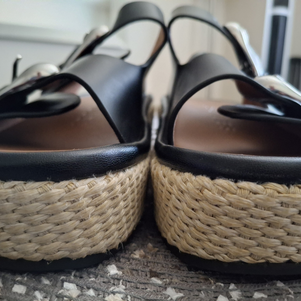 Aerosoles Black Sandals with Silver Buckles - Picture 8 of 8